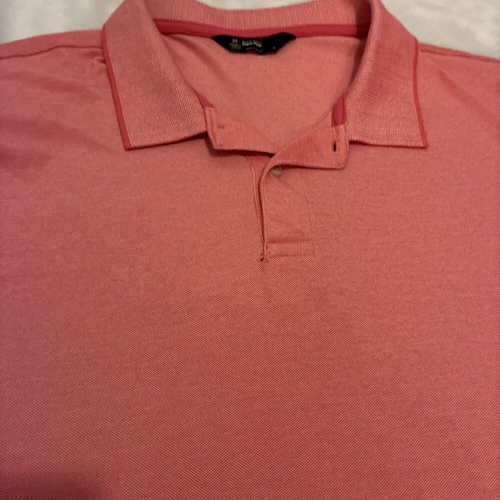 Member's Mark Stretch Cotton Pique Polo Men's Solid Pink Short Sleeve Collared L